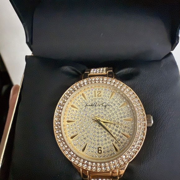 Kendall & Kylie Sparkling Gold Watch main image 4